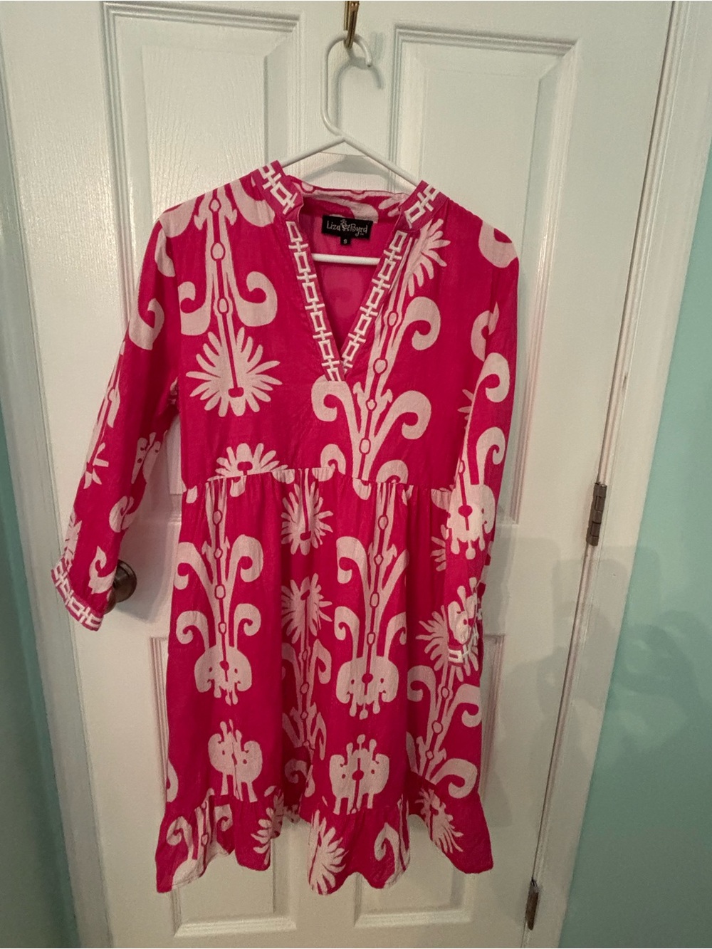 Liza Byrd Pink Ikat Dress